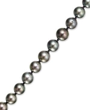 Tahitian Pearl Bracelet In 14k White Gold (8mm)