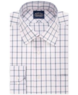 Eagle Non-iron Slim-fit Saphire Blue Check Dress Shirt