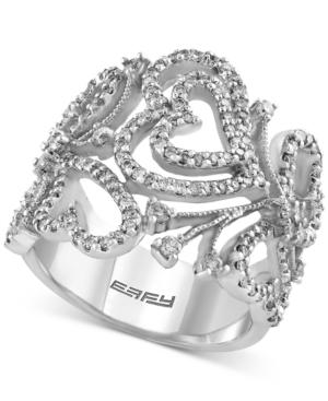 Effy Final Call Diamond Heart Leaf Ring (9/10 Ct. T.w.) In 14k White Gold