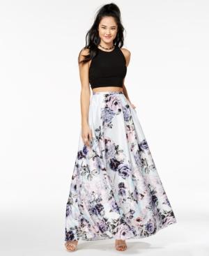 Blondie Nites Juniors' 2-pc. Floral-print Gown
