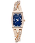 Charter Club Women's Crystal Rose Gold-tone Bangle Bracelet Watch 20x28mm, Only At Macy's