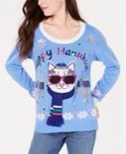 Hooked Up By Iot Juniors' Sequined Hanukat Sweater