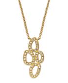 Eliot Danori Necklace, 18k Gold-plated Pave Cluster Necklace