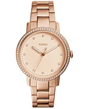 Fossil Women's Neely Rose Gold-tone Stainless Steel Bracelet Watch 35mm Es4288