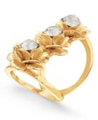 Thalia Sodi Gold-tone Triple Crystal Flower Statement Ring, Only At Macy's