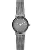Skagen Women's Freja Gray Stainless Steel Mesh Bracelet Watch 26mm