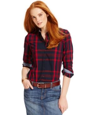Tommy Hilfiger Plaid Button-down Shirt, Only At Macy's