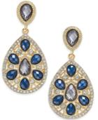 Inc International Concepts Gold-tone Multi-stone Pave Teardrop Earrings, Only At Macy's
