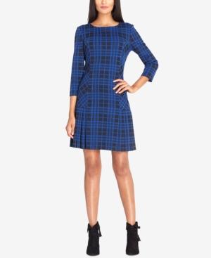 Tahari Asl Plaid Drop-waist Dress