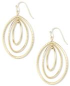 Anne Klein Gold-tone Small Oval Drop Earrings