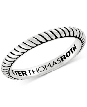 Peter Thomas Twist Stacking Band In Sterling Silver