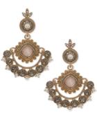 Marchesa Gold-tone Multi-stone Drop Earrings