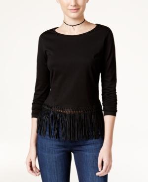 Fair Child Long-sleeve Fringe Top