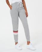 Planet Gold Juniors' Rainbow-stripe Jogger Pants