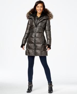 Bcbgeneration Faux-fur-trim Down Puffer Coat