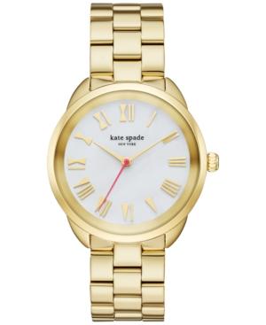 Kate Spade New York Women's Crosstown Gold-tone Stainless Steel Bracelet Watch 34mm Ksw1064