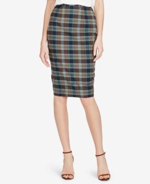 Polo Ralph Lauren Madras Cotton Pencil Skirt