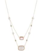 Judith Jack 10k Gold-plated Sterling Silver Crystal And Marcasite Layer Necklace