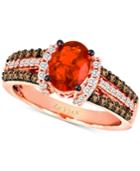 Le Vian Fire Opal (5/8 Ct. T.w.) And Diamond (1/2 Ct. T.w.) Ring In 14k Rose Gold