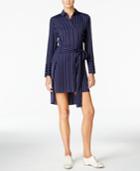 Armani Exchange Belted High-low Shirtdress, A Macy's Exclusive