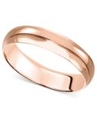14k Rose Gold Ring, 4mm Wedding Band
