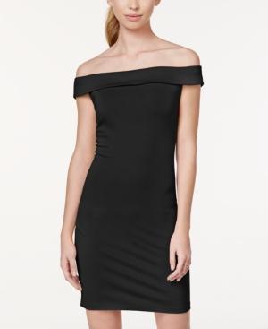 In Awe Of You By Awesomeness Tv Juniors' Off-the-shoulder Bodycon Dress