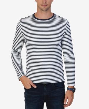 Nautica Men's Slim-fit Long-sleeve Striped T-shirt