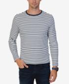 Nautica Men's Slim-fit Long-sleeve Striped T-shirt