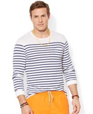 Polo Ralph Lauren Big And Tall Crew Neck Striped Top