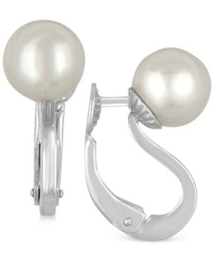 Majorica Sterling Silver Imitation Pearl Clip-on Earrings