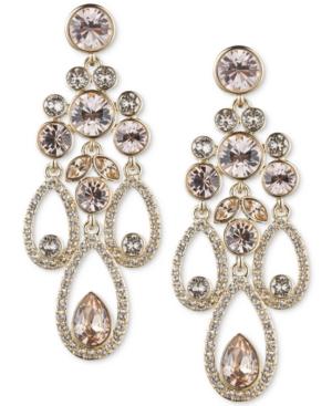 Givenchy Gold-tone Crystal And Pave Chandelier Earrings