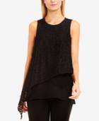 Vince Camuto Asymmetrical Lace-overlay Top