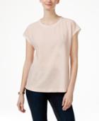 Vince Camuto Textured Cap-sleeve Top