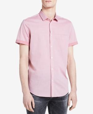 Calvin Klein Men's Rolled Cuff Dobby Shirt