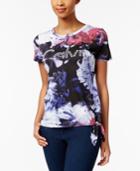 Calvin Klein Jeans Floral-print Tie-hem T-shirt