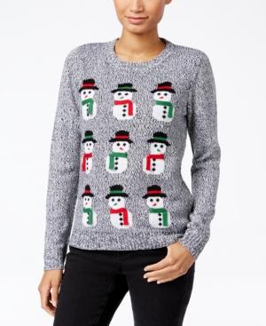 Karen Scott Petite Snowmen Sweater, Only At Macy's