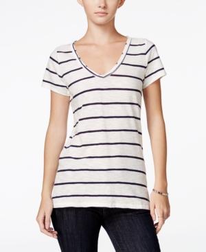 Maison Jules Striped V-neck T-shirt, Only At Macy's