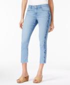 Style & Co Petite Embroidered Capri Jeans, Only At Macy's