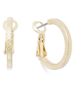 Charter Club Small Textured Hoop Earrings