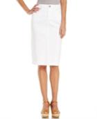 Style&co. Tummy-control Denim Skirt, Bright White Wash