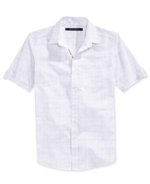 Sean John Men's Chisel Checked Short-sleeve Shirt, Created For Macy's