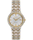 Citizen Women's Eco-drive Crystal Accent Two-tone Stainless Steel Bracelet Watch 28mm Ew2344-57a