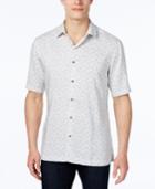 Alfani Men's Big And Tall Geo-print Short-sleeve Shirt, Classic Fit
