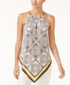 Alfani Petite Printed Halter Top, Created For Macy's