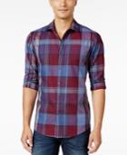 Alfani Men's Big And Tall Long-sleeve Plaid Shirt, Only At Macy's