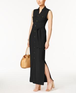 Grace Elements Belted Maxi Shirtdress