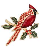 Charter Club Gold-tone Crystal Cardinal Brooch, Only At Macy's