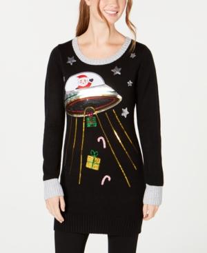 Hooked Up By Iot Juniors' Sequined Outer Space Sweater Dress