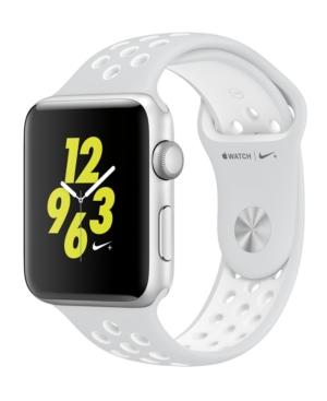 Apple Watch Nike+ 42mm Silver Aluminum Case With Pure Platinum/white Nike Sport Band Mq192ll A