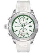 Lacoste Men's Chronograph Tonga White Silicone Strap Watch 47mm 2010775